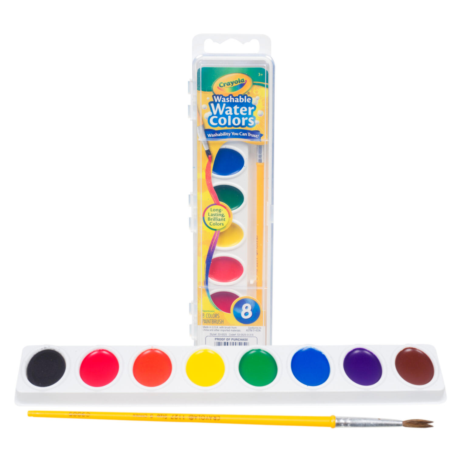 ACUARELA CON PINCEL 8PZ