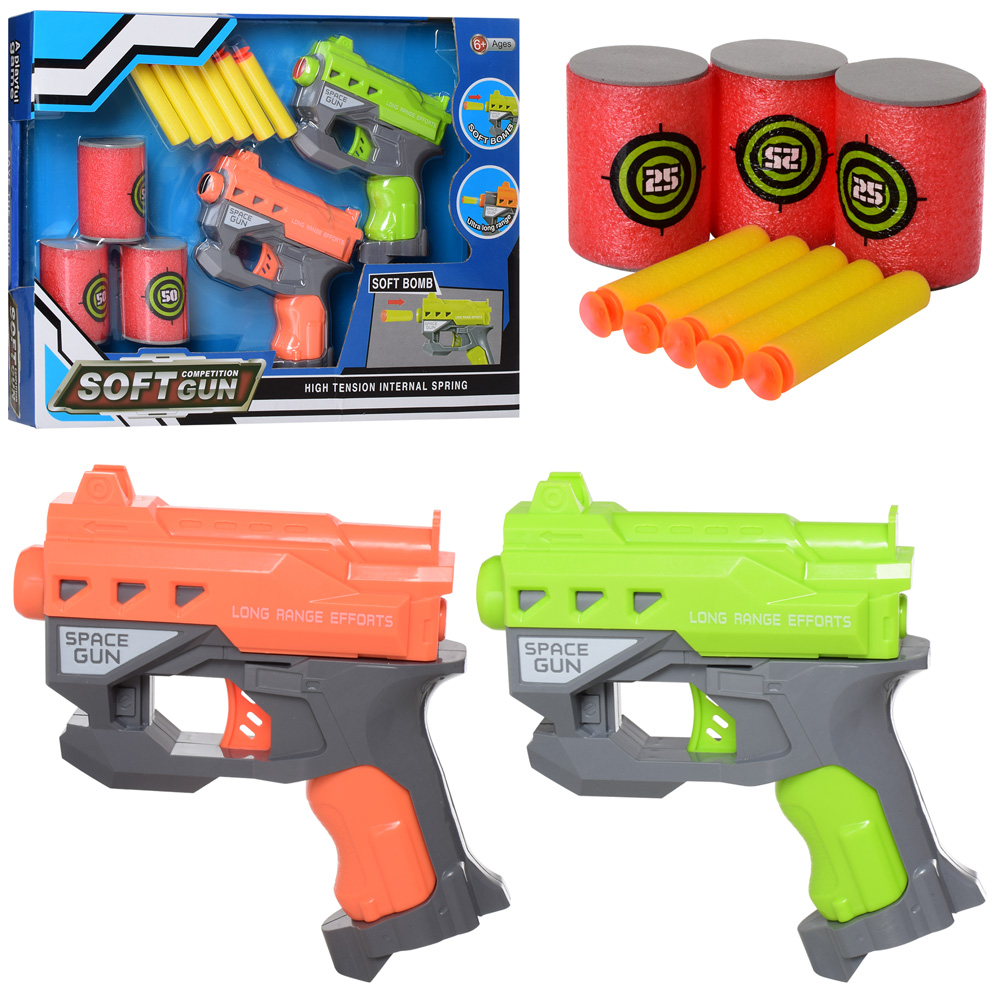 LANZADOR D/DARDOS SOFT GUN C/ACC 2 PZ