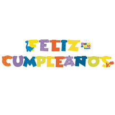 LETRERO FELIZ CUMPLEAÑOS DINOSAURIO