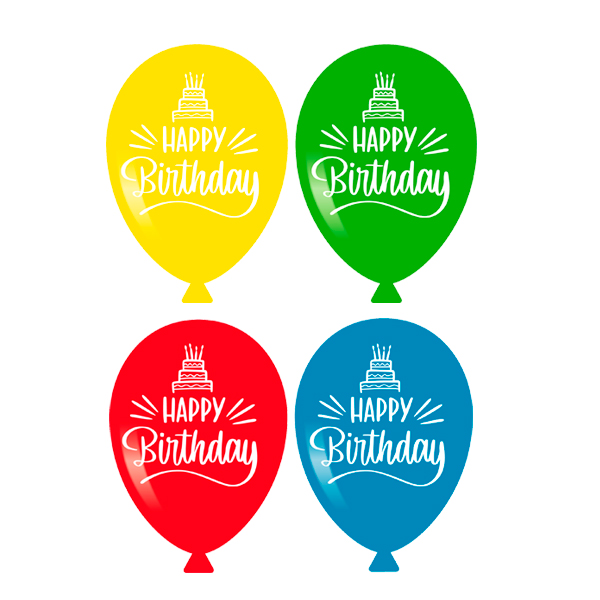 GLOBOS LATEX HAPPY BIRTHDAY 2